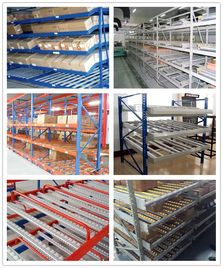 Industrial Warehouse Storage Carton Gravity Roller Sliding Rack System ...