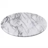 Customized white oval shape marble coffee table top