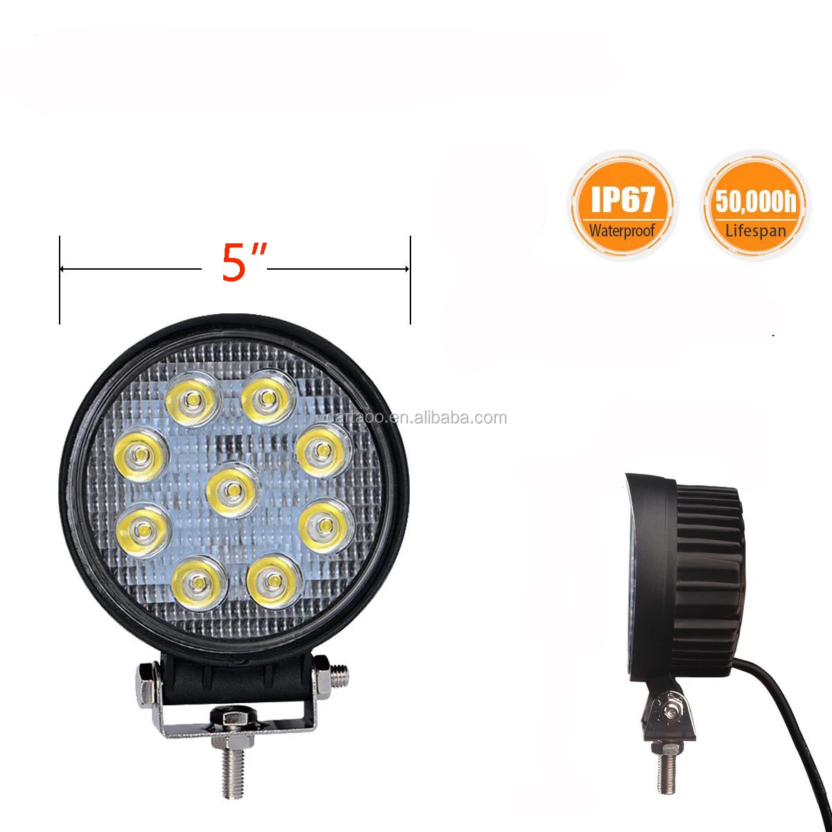 Waterproof Led Flood Beam Off Road Driving Spot Lights 27w Led Work