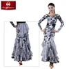 Ballroom vienna waltz fox-trot quick-stet tango dance skirts with stretch net layer