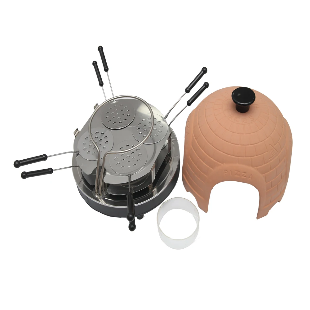 Pizza oven temperature gauge 8 person pizza maker