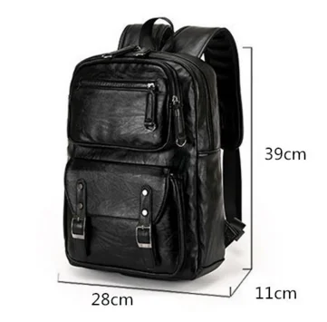 supreme leather backpack black