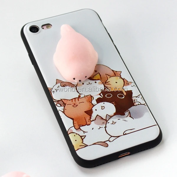 2017 Hot New Squishies Phone Case Animal Cat Toy Custom 3d Silicone ...