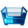 Huameilong industry warehouse collapsible folding stacking storage metal steel wire mesh pallet stillage cages