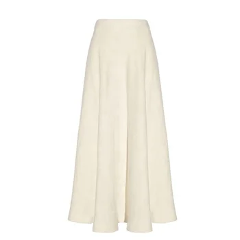plain white long skirt