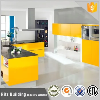 Shining Yellow Kitchen Cabinets Wall Units,Modular Kitchen Cabinet ... Shining Yellow Kitchen Cabinets Wall Units,Modular Kitchen Cabinet ...