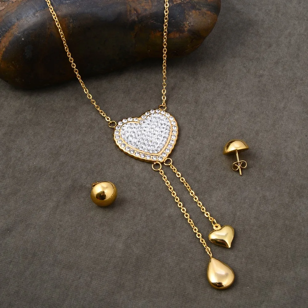 Wholesale Costume Crystal Gold Plated Long Necklace Online Shop Jewelry