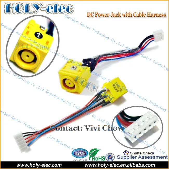 DC Power Jack plug in cable harness for IBM Lenovo Thinkpad T60p T61p R60 R61