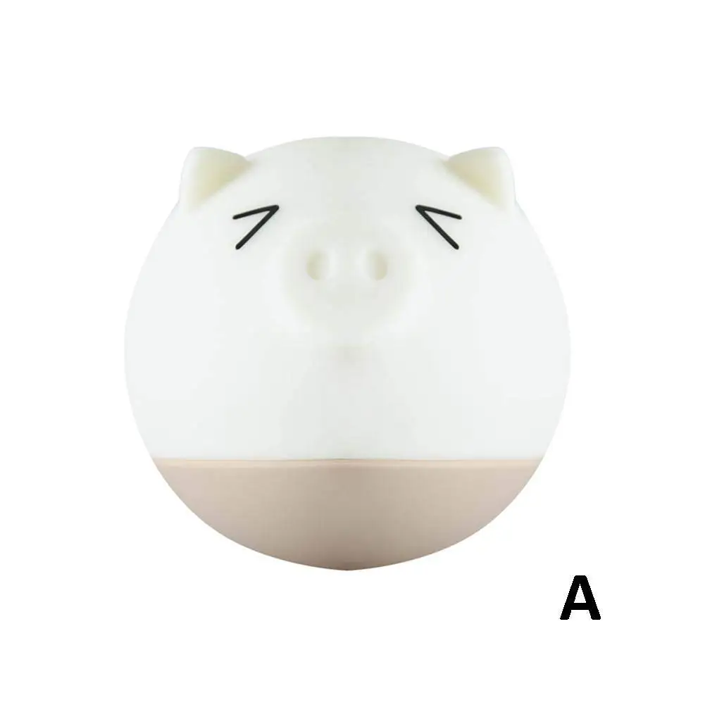 YARRAE  SILICONE  LED Nursery Night Lights for Kids, Cute Pig Silicone Baby Child Beside Lamp