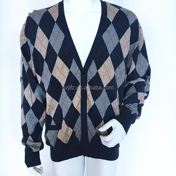 argyle cardigan