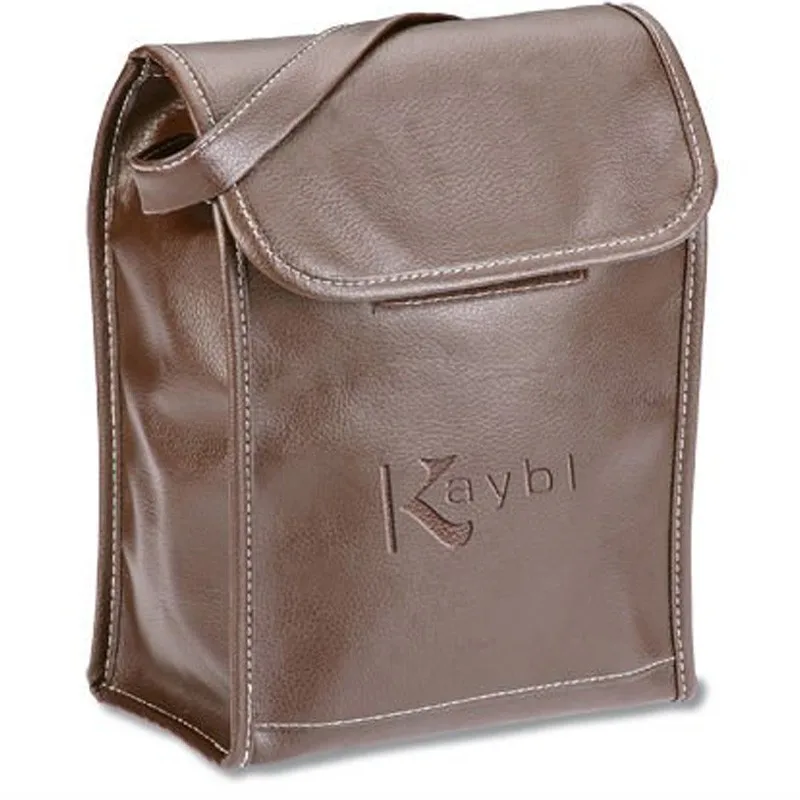 mens leather lunch bag