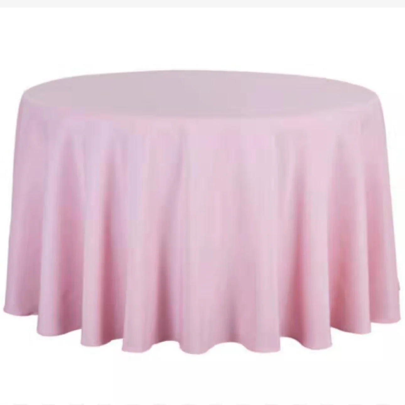 Guangzhou wedding restaurant dining tablecloth round pink table cover