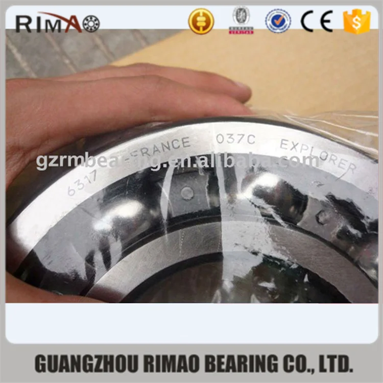 low friction 6317 2Z C3 deep groove ball bearing 6317 bearing.png