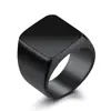 taimei Stylish, simple, square and bold men's rings gold business men's rings single ring