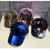 Double Side Glitter Sequin Ponytail Baseball Caps