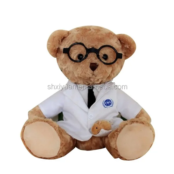 teddy bear dressed as doctor