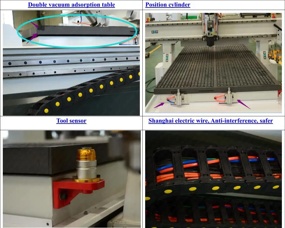 high quality door cabinet furniture aluminum woodworking cutting carving ATC/cnc router