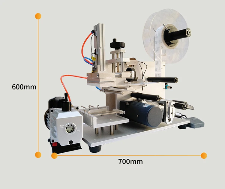 YTK-60 Factory Supply Semi Automatic Surface Label Applicator Flat Square Bottle Labeling Machine