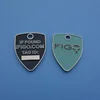 Shield shaped Custom Color FIGO If Found Double Side Logo Tag Pendant For Necklace With Thin Epoxy