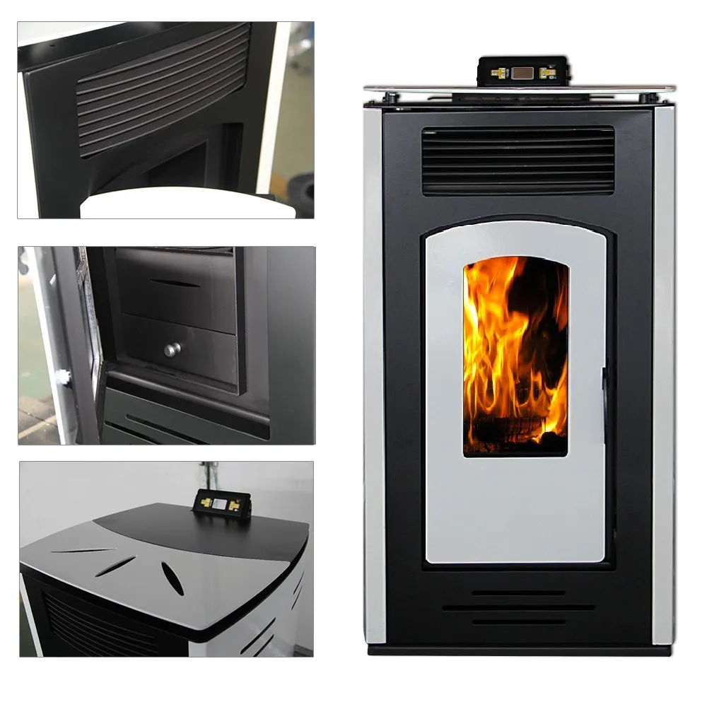 New Design Low Noise Hydro Pellet Stove With Auto Cleaning System Wmp07 Pellet Stove With