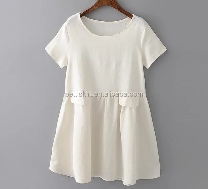 girls plain white dress