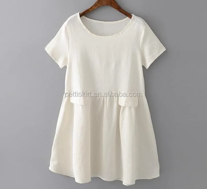 plain white dress design