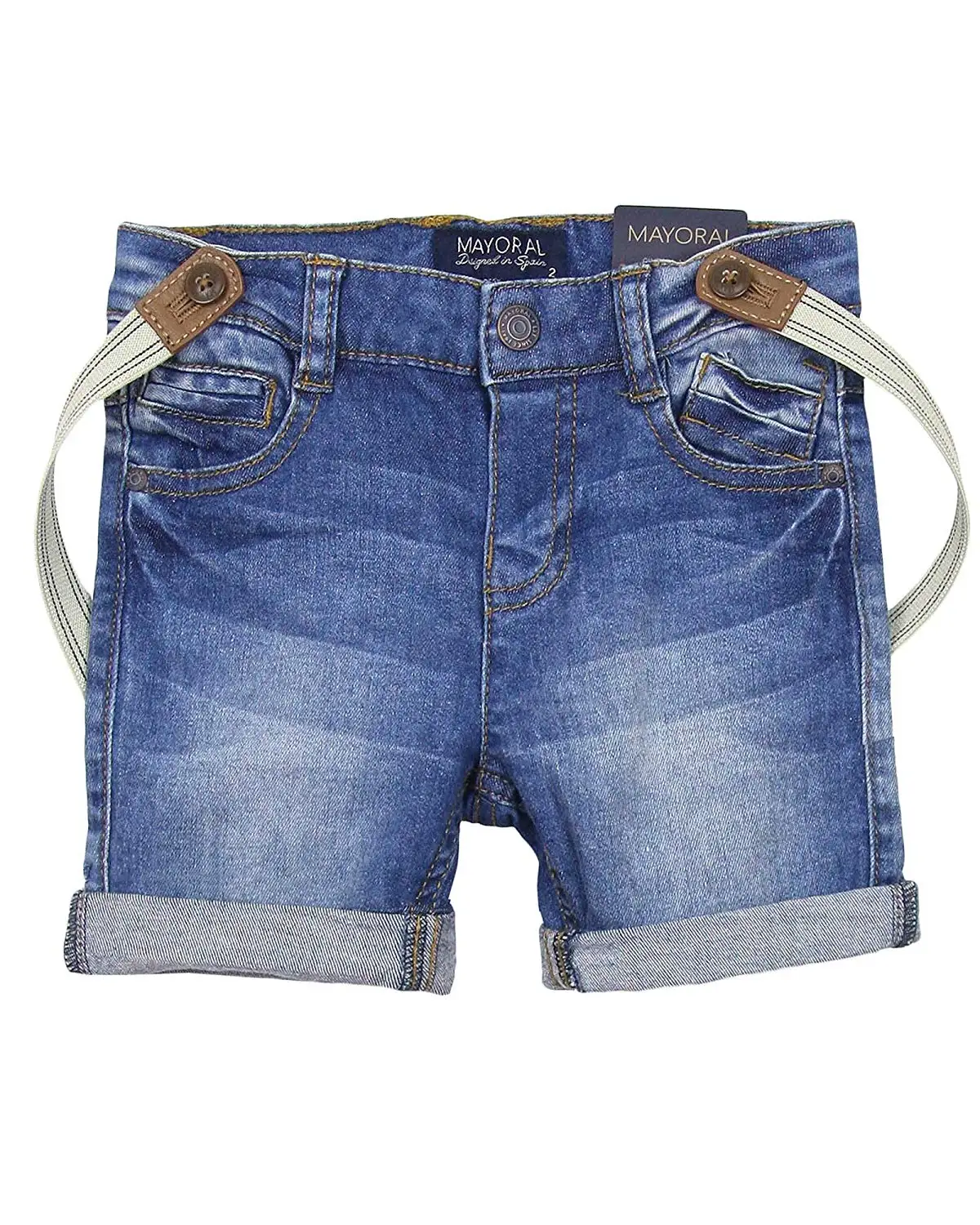 jean shorts with suspenders