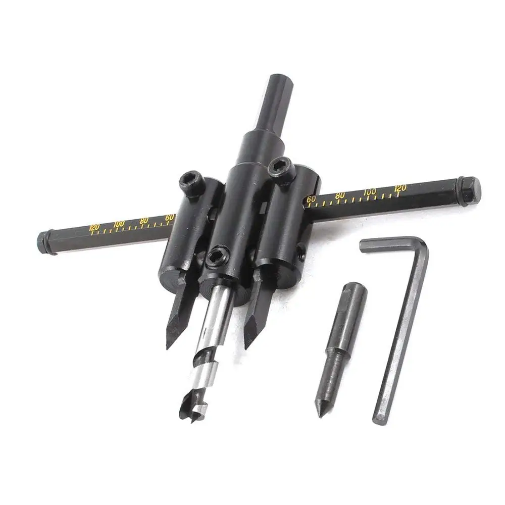 LDEXIN 30mm to 120mm Adjustable Circle Hole Cutter Wood Drywall Drill Bit Wood Plaster Board Plastic Spot Round Cutting Hole Saw
