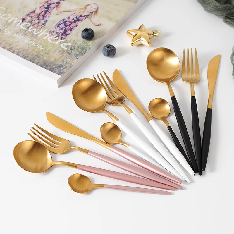 Stainless Steel 24 Pcs Cutlery Set Hotel Flatware Restaurant Flatware