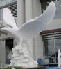 White marble carving eagle statue