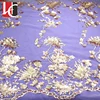 HC-4930 factory wholesale fancy design high quality sequin embroidery lace fabric for bridal/party dress