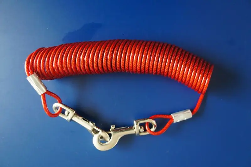 Dog Tie Out Spring Clear Cable 1/8" Buy Dog Tie Out Spring Clear