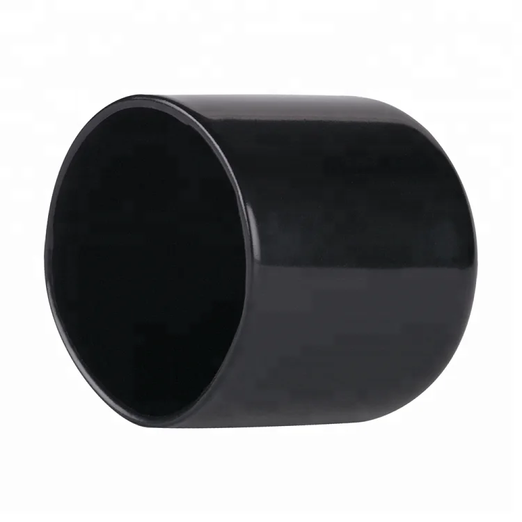 Customize Rubber Pvc Aluminum Pipe Fitting Black 50mm Plastic Round End