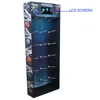 Standing up cardboard pop display stand/ video counter lcd display with hooks