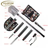 Survival Shovel Kit with Multi Tools Compass Knife Saw Firestarter Screwdriver Attack Cone, Compact and Portable Folding Shovel