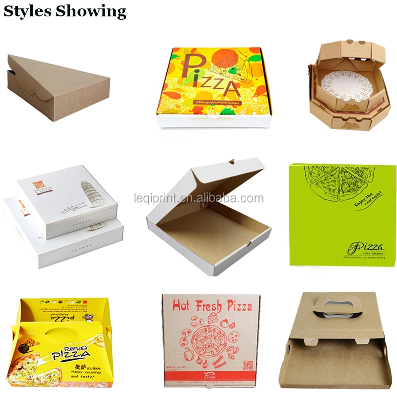 White/kraft Paper Pizza Box,Bflute Oven Fresh Pizza Container Box