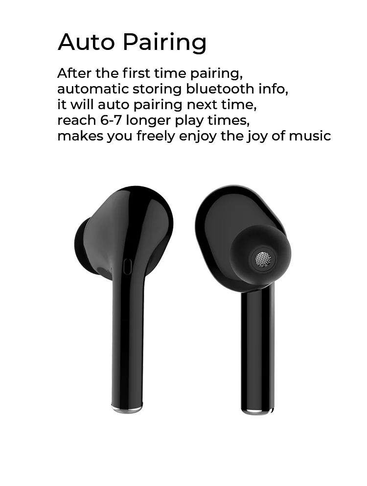 TWS BT V5.0 Earphone Wireless earbuds Noise cancelling headphone HIFi Earpieces With Mic For Iphone 7/8/X/XS