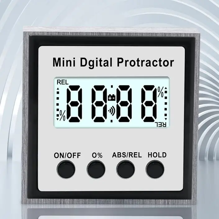 Protractor Digital Inclinometer 0-360 Stainless Steel Digital Bevel Box Angle Gauge Meter Magnets Base Measuring tool