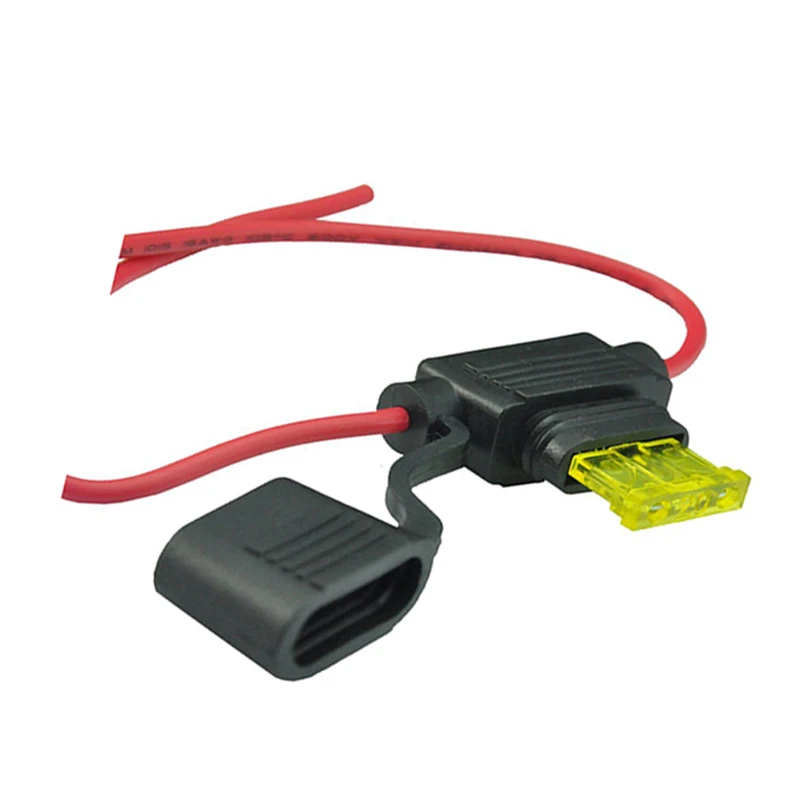 Free Shipping Waterproof Inline Fuse Holder With Lead Wire (20amp,12