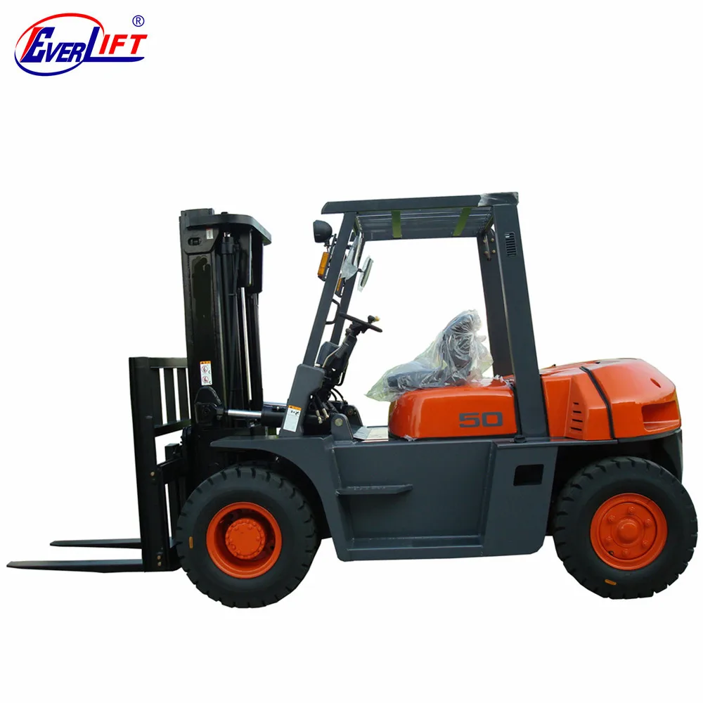 Fd50t Double Front Tyre Big 5 Ton Diesel Forklift Forklift 5 Ton - Buy ...