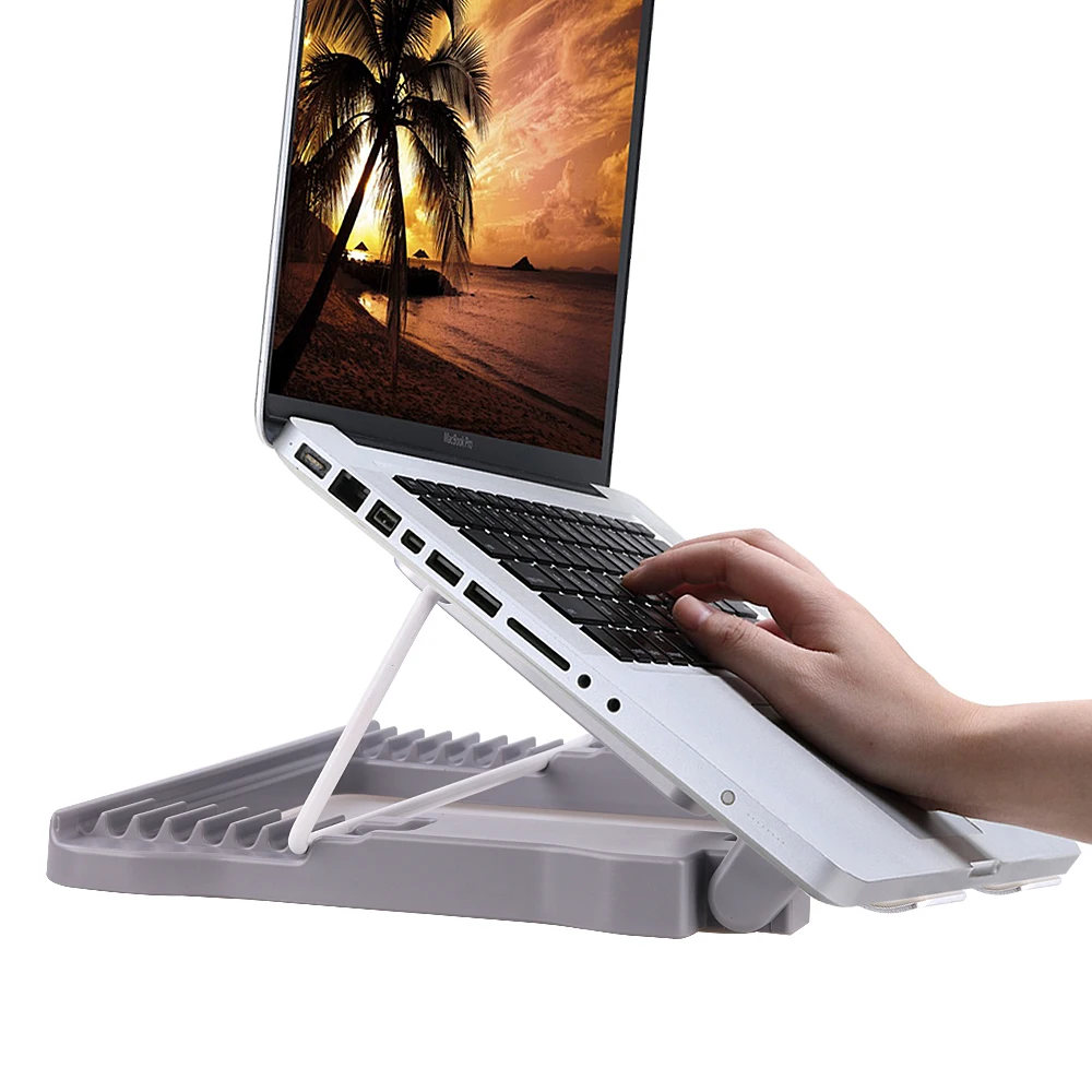 Aluminum Height Adjustable Foldable Laptop Cooler Cooling Pad With Usb