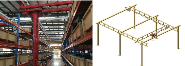 Top quality KBK aluminum rail girder overhead crane factory price