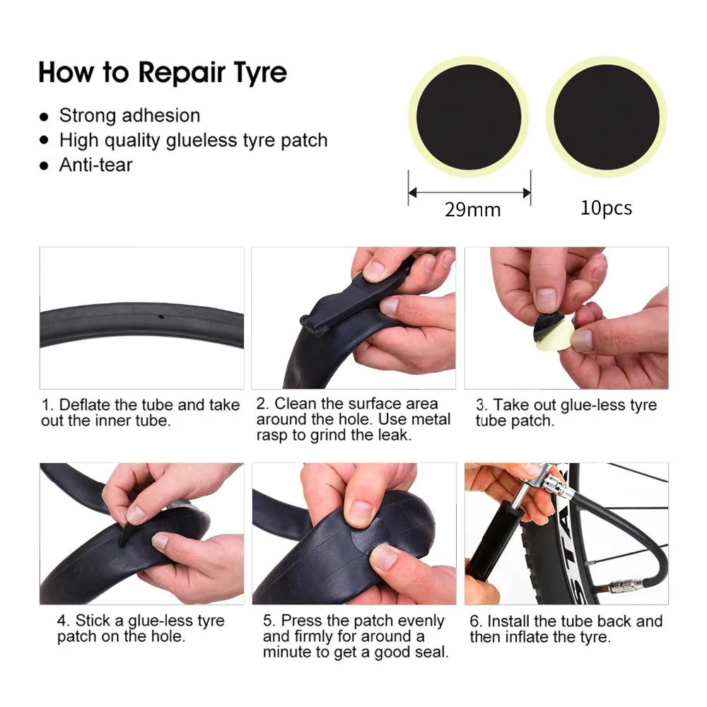 Multi Functional Bike Tire Repair Tools Kit Portable Bike Repair Tool