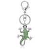 2015 metal custom rhinestone keychains keyring wall gecko key ring for promotional gifts hot sale keyring in alibaba