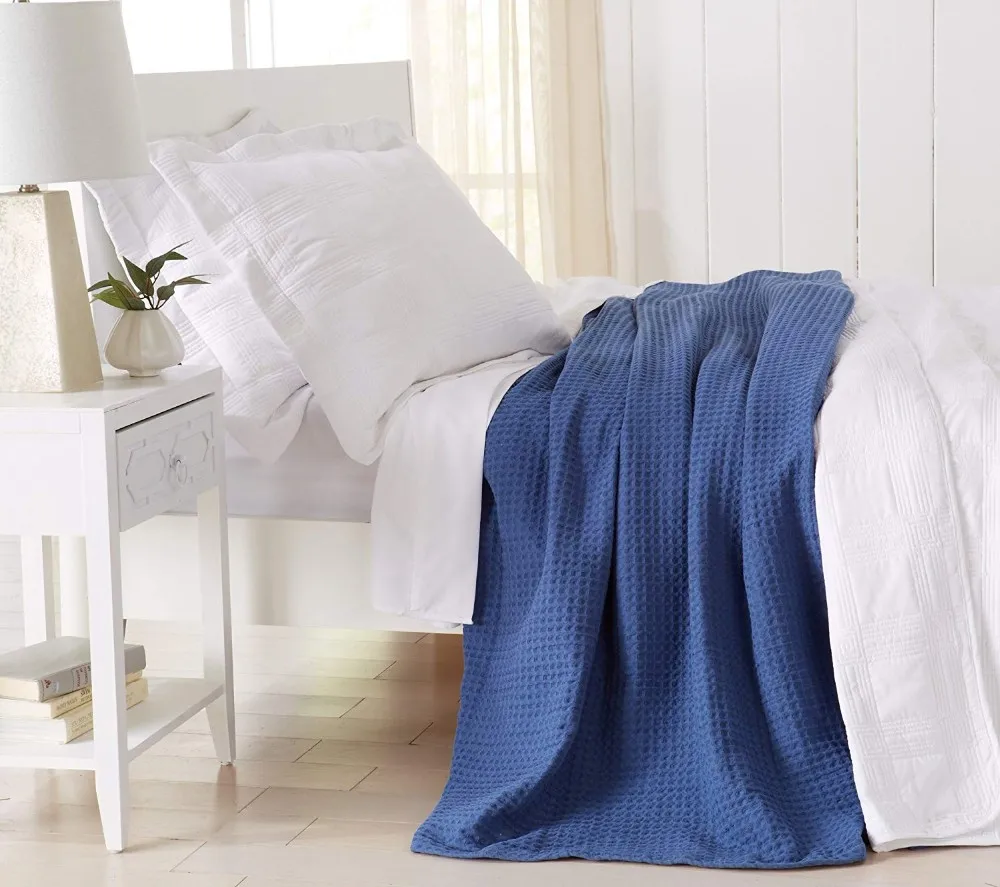100 Cotton Waffle Weave Premium Blanket Lightweight And Soft Perfect