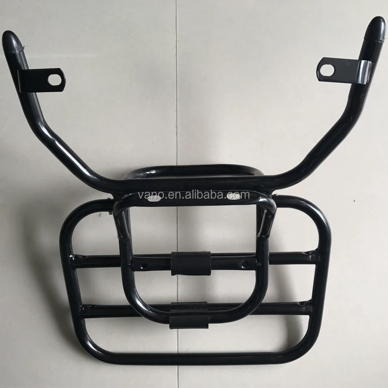 Chromed black motorcycle luggage rack carrier GY6 scooter