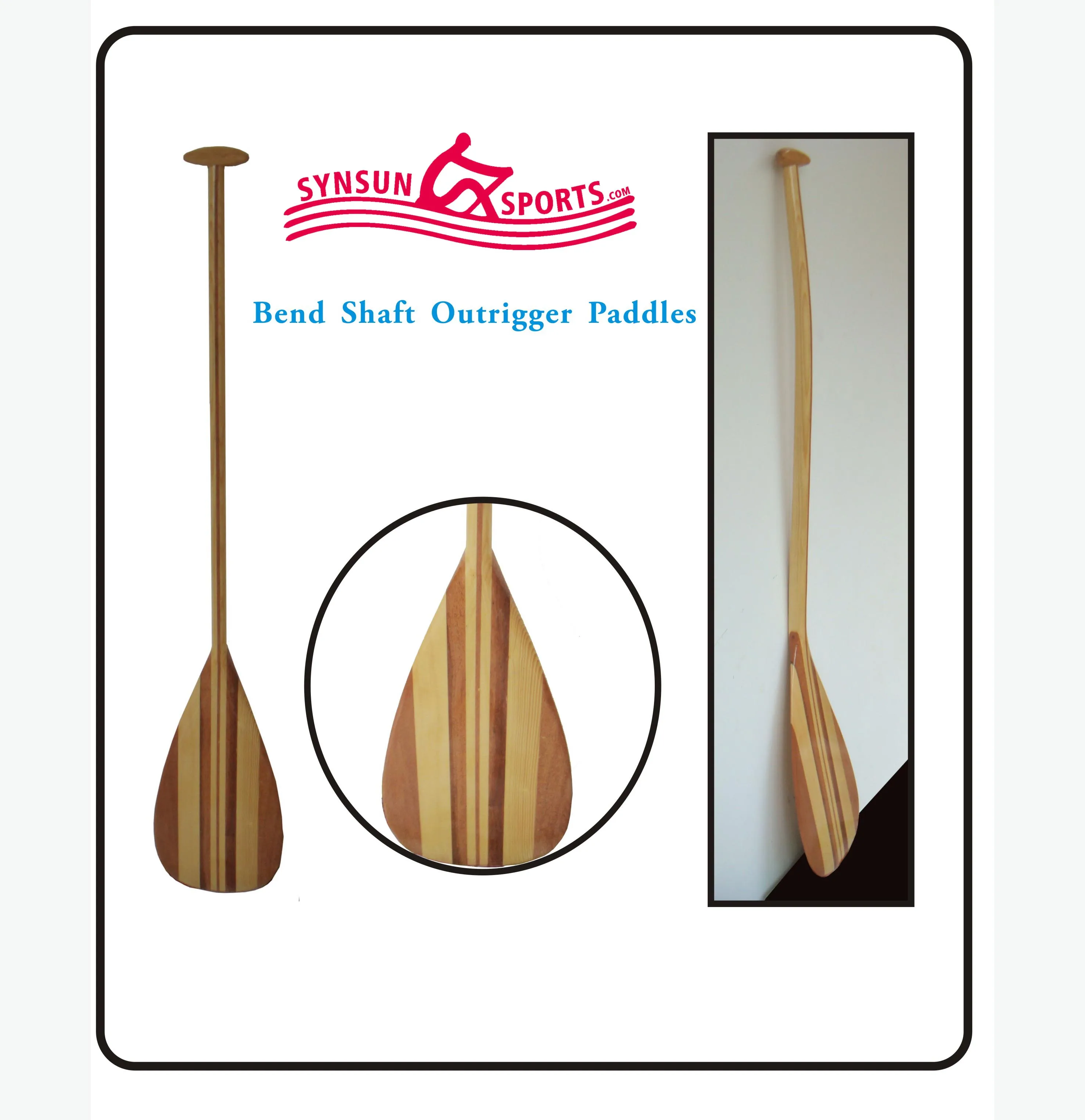 Synsun Bent Outrigger Canoe Wooden Paddle Buy Canoe Paddles,Outrigger