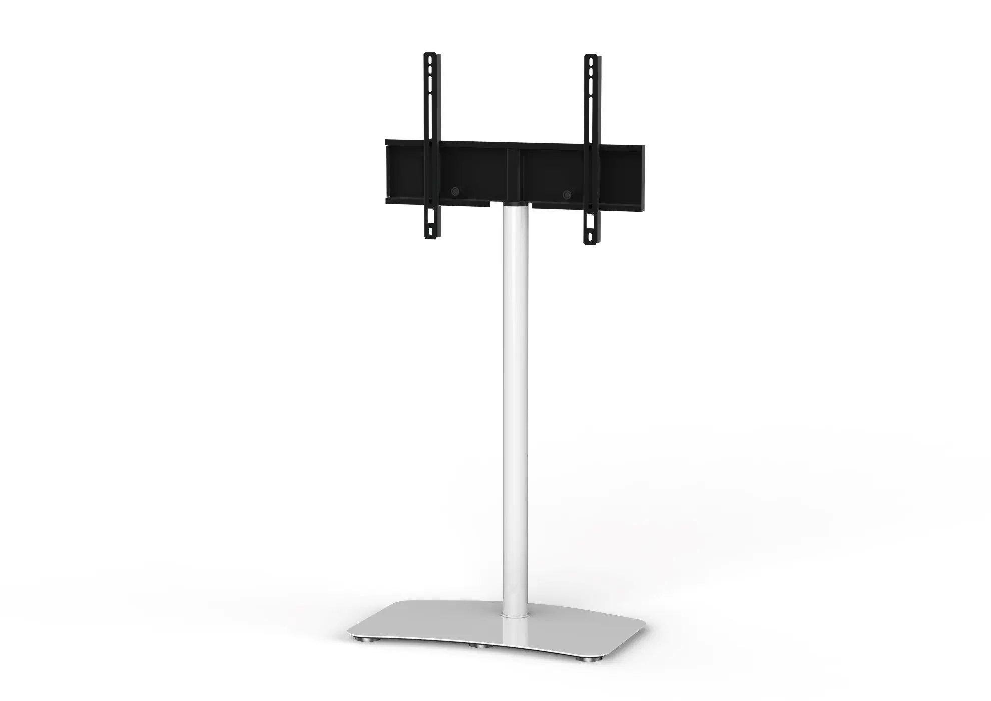 Black SONOROUS PL-2335 Modern TV Stand with Glass Base for TVs up to 65