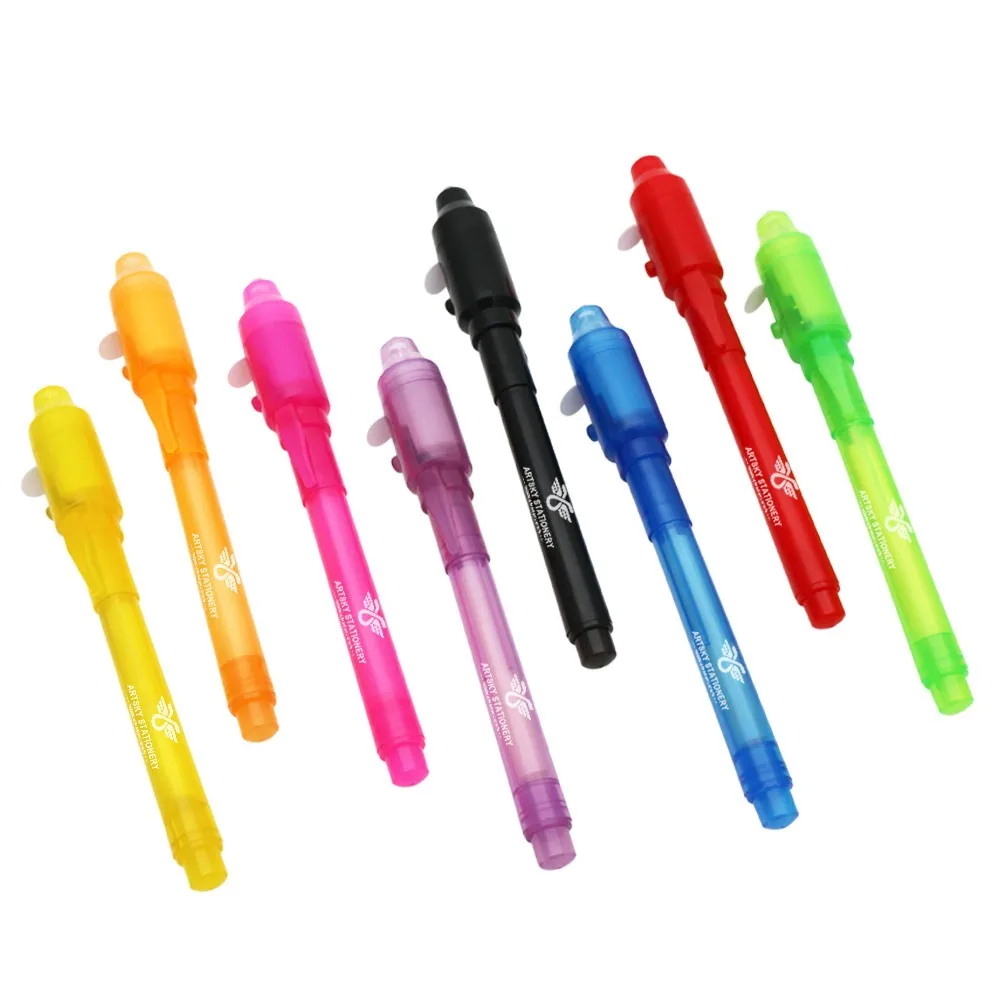 20Pcs Invisible Ink Pen with Uv Light Pens for Writing Secret