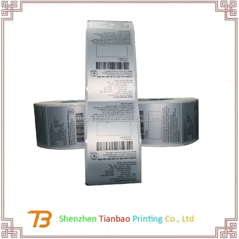 custom barcode scan security qr code label paper